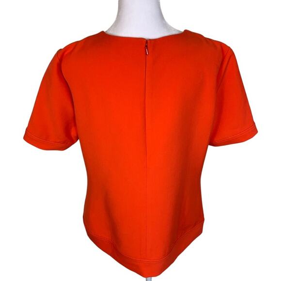 Banana Republic Womens S Top Orange Darted Neck Banded Bottom Women's - Picture 2 of 12